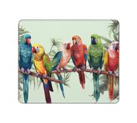 Tapis De Souris Gaming Perroquets Colorés dans Un Arbre Confort Tapis De Souris Résistant Mouse Pad pour Ordinateur Gamer Clavier 10X12In