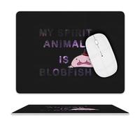 Tapis De Souris Gaming Poisson-Blob Animal Spitit Bords Cousus Tapis De Souris Gamer Doux Gaming Mousepad pour Jeux Ordinateur Professionnels 25X30Cm