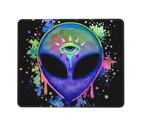 Tapis De Souris Gaming Psychédélique Trippant Acide Éclaboussures Alien Le Troisième Œil Lavable Tapis De Souris Étanche Base De Table pour Accessoires Pc Clavier 10X12In