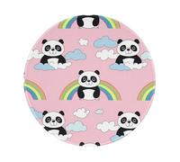 Tapis De Souris Gaming Rainbow Clauds Panda Animal Mousepad Durable Mouse Pad Résistant À Usure Tapis De Souris pour Ordinateur Jeu Maison 20X20 Cm