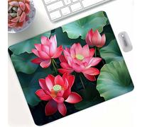 Tapis de Souris Gaming Rose Lotus Conception Motifs, Petit Tapis de Bureau, Surface Lisse, Compact et Lavable, Migliorare la Precisione e la Velocità, pour Ordinateur Bureau Maison 29x24 cm d0d-340