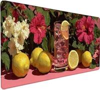 Tapis de Souris Gaming Rouge Tapis Souris XXL 600x300x3mm, Mouse Pad Fleur Grand Mousepad, Améliore la Précision et Rapidité, Imperméable Antidérapante Mousepad pour Accessoires Gaming, Gifts 1-TD72