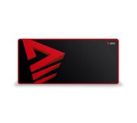 Tapis de Souris Gaming Savio Turbo Dynamic L 700x300mm, Surface Tissu Monochromatique Noir/Rouge, Base Caoutchouc Antidérapante, Rebords Cousus, Épaisseur 3mm