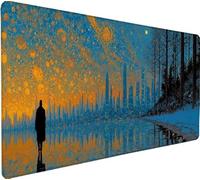 Tapis de Souris Gaming Sea Tapis Souris XXL 900x400x3mm, Mouse Pad Arbre Grand Mousepad, Améliore la Précision et Rapidité, Imperméable Antidérapante Mousepad pour Accessoires Gaming, Gifts S-5I17