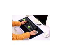 Tapis de souris gaming taille XXL - noir contour bleu