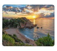 Tapis de Souris Gaming Tapis Souris 260 x 220 mm Base en Caoutchouc Antidérapante Lavable Mouse Pad Durables Bord Cousu Mousepad pour PC, étude, Ordinateur Portable, Ordinateur, Coucher Soleil H0-688