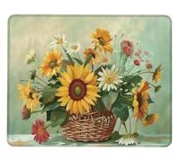 Tapis de Souris Gaming Tapis Souris 320 x 260 mm Base en Caoutchouc Antidérapante Lavable Mouse Pad Durables Bord Cousu Mousepad pour PC, étude, Ordinateur Portable, Ordinateur, Panier Fleurs H0-826