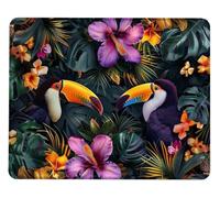 Tapis de Souris Gaming Tapis Souris 320 x 260 mm Base en Caoutchouc Antidérapante Lavable Mouse Pad Durables Bord Cousu Mousepad pour PC, étude, Ordinateur Portable, Ordinateur, Toucan Oiseau H0-368