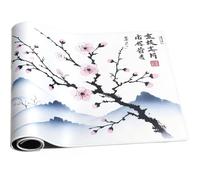 Tapis de souris gamer THE G-LAB Pad Sakura XXL 900x400x4 mm Control bords cousus anti-dérapant Bleu et blanc