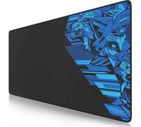 Tapis de souris gaming Titanwolf XXL, 900 x 400 x 3 mm, sous-main, lavable, dos antidérapant, vitesse & précision, Vector bleu