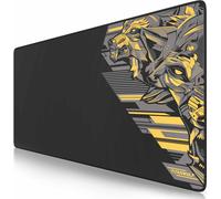 Tapis de souris gaming Titanwolf XXL, 900 x 400 x 3 mm, sous-main, lavable, dos antidérapant, vitesse & précision, Vector jaune