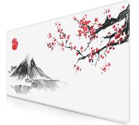 Tapis de souris gaming Titanwolf XXL, 900 x 400 x 3 mm, sous-main, lavable, dos antidérapant, vitesse & précision, Ink Sakura 4