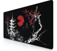 Tapis de souris gaming Titanwolf XXL, 900 x 400 x 3 mm, sous-main, lavable, dos antidérapant, vitesse & précision, Japan Ink Painting