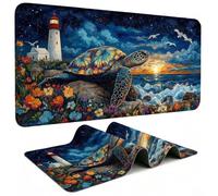 Tapis de Souris Gaming, Tortue de mer sous Main Bureau XXL 800x300cm g8g-37 | Suivi et Stabilité Optimum, phare Mousepad avec Bords Cousus, Base en Caoutchouc Antidérapant pour Bureau Études