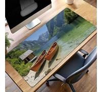 Tapis de Souris Gaming Vert, Tapis de Souris XXL 60 x 30cm, Étendue Base Anti-Dérapage Mat, Imperméable Surface, Bords Cousus, Lavable Mouse Pad OcéAn pour Maison Bureau Ordinateur PjY5870 V-T