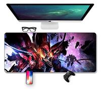 Tapis De Souris Gaming Warrior in The Heart - Dimension 800X400X3Mm - Base en Caoutchouc Antidérapante - Tissage Texturé Traité Spécial Et Bord Cousu, J