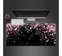 Tapis de Souris Gaming XXL 1200x600x2mm Tapis de Souris,Grand Tapis Bureau,Base antidérapante,Haute précision et Vitesse pour Gamer, Ordinateur, PC - Pluie de pétales Roses