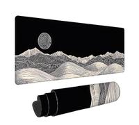 Tapis de Souris Gaming XXL 1200x600x3mm, Noir Grand Tapis de Clavier Bureau Antidérapant avec Bords Cousus, Paysage Grand Mouse Pad Gaming pour Bureau et Maison, améliore la Vitesse LJ-1855