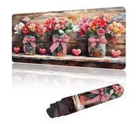 Tapis de Souris Gaming XXL 1600 x 800 mm, Tapis de Souris à Motif Couleur Fleurs,avec Bords Cousus, Base Antidérapante, Surface Imperméable, Grand sous Main pour PC Portable & Maison G-g14