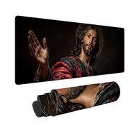 Tapis de Souris Gaming XXL 1600x800x3mm, Religion Grand Tapis de Clavier Bureau Antidérapant avec Bords Cousus, Ange Grand Mouse Pad Gaming pour Bureau et Maison, améliore la Vitesse LJ-2273