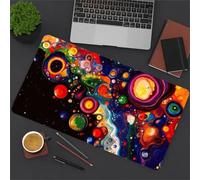 Tapis de Souris Gaming XXL 600x400x2 mm, Fluide Coloré, Extended XXL Long Clavier Pad de Table avec Base en Caoutchouc Antidérapante, Tapis de Bureau Multifonction pour Gaming, Bureau et Ordinateur