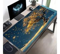 Tapis de Souris Gaming XXL 600x400x2mm, Arbre de Vie Abstrait, Extended Long Clavier Pad de Table avec Base en Caoutchouc Antidérapante, Tapis de Bureau Multifonction pour Gaming, Bureau et Ordinateur