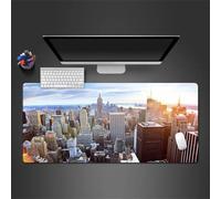 Tapis de Souris Gaming XXL 700x300x2mm,Ville de New York Grand Tapis de Souris,Base en Caoutchouc antidérapante,Spéciale Améliore la Précision et la Vitesse pour Gamer PC Ordinateur