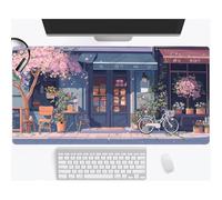 Tapis de Souris Gaming XXL 800x300x2 mm - Rue Dessins Animés Grand sous-Main de Bureau avec Surface Lisse pour la Précision et Coutures sur Les Bords, Idéal pour Gamer, Ordinateur, PC