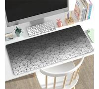 Tapis de Souris Gaming XXL 800x300x2mm,Géométrie Grise Grand Tapis de Souris,Base en Caoutchouc antidérapante,Spéciale Améliore la Précision et la Vitesse pour Gamer PC Ordinateur