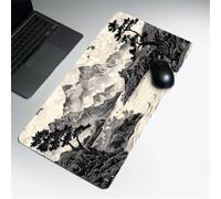 Tapis de Souris Gaming XXL 800x300x3 mm - Peintures L'Encre Paysage Grand sous-Main de Bureau avec Surface Lisse pour la Précision et Coutures sur Les Bords, Idéal pour Gamer, Ordinateur, PC