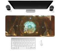 Tapis de Souris Gaming XXL 800x300x3MM Arche mystérieuse, Tapis de Souris Gamer avec Bords Cousus, Surface Polyester Type Control, Base Antidérapante, Améliore la Précision et la Vitesse