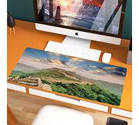 Tapis de Souris Gaming XXL 800x400mm,Grande muraille de Chine, blocus médiéval oriental sur de hautes,Tapis de Table Surdimensionné Extra Grand XXL, Pour précision et rapidité - pour Souris et Clavier