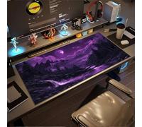 Tapis de Souris Gaming XXL 900x400x2 mm - Paysage Violet Grand sous-Main de Bureau avec Surface Lisse pour la Précision et Coutures sur Les Bords, Idéal pour Gamer, Ordinateur, PC