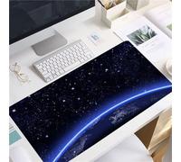 Tapis de Souris Gaming XXL 900x400x5mm,Surface Spéciale Améliore la Vitesse et la précision,Base en Caoutchouc Antidérapant,Sous-Main Bureau pour Tous Types de Souris et Clavier Paysage de ciel étoilé