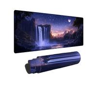 Tapis de Souris Gaming XXL Automne Ciel Étoilé, Tapis de Souris XXL - 900x400x3mm - Mouse Pad Mat, sous Main Bureau Gamer Extra Large, Base antidérapante, pour Gamer, Personnel de Bureau -42595