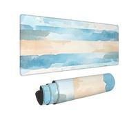 Tapis de Souris Gaming XXL Bande Bleu, Tapis de Souris XXL - 1200x600x3mm - Mouse Pad Mat, sous Main Bureau Gamer Extra Large en Tissu, Base antidérapante, pour Gamer, Personnel -43127