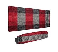 Tapis de Souris Gaming XXL Bande Rouge, Tapis de Bureau XXL - 1200x600x3mm - sous Main Bureau, Gamer Mouse Pad Caoutchouc Antidérapante Bords Cousus, pour Gamer, Personnel -43360