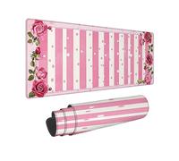 Tapis de Souris Gaming XXL Fleur Bande, Tapis de Bureau XXL - 1200x600x3mm - sous Main Bureau, Gamer Mouse Pad Caoutchouc Antidérapante Bords Cousus, pour Gamer, Personnel -43398