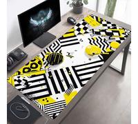 Tapis de Souris Gaming XXL Grand Mousepad 1000x400x3mm Grand Tapis de Bureau sous Main avec Base en Caoutchouc antidérapante pour Gamer, Améliore la précision GéOméTrie Doubler PjY471 9-3