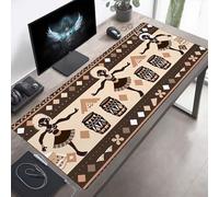 Tapis de Souris Gaming XXL Grand Mousepad 1000x400x3mm Grand Tapis de Bureau sous Main avec Base en Caoutchouc antidérapante pour Gamer, Améliore la précision Art Figuratif Brun PjY8107 W-R