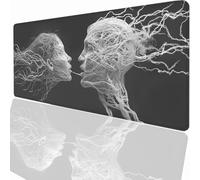 Tapis de Souris Gaming XXL Grand Mousepad 1000x500x3mm, Grand Tapis de Bureau sous Main avec Base en Caoutchouc antidérapante PC Gamer, Améliore la précision et la Vitesse Abstrait Baiser LMDT8018