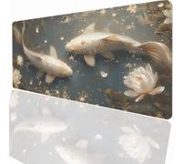 Tapis de Souris Gaming XXL Grand Mousepad 1000x500x3mm, Grand Tapis de Bureau sous Main avec Base en Caoutchouc antidérapante pour PC Gamer, Améliore la précision et la Vitesse Poisson PjY11745 N-U