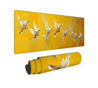 Tapis de Souris Gaming XXL Grand Mousepad 1200 x 500 mm, Grand Tapis de Bureau sous Main avec Base en Caoutchouc antidérapante pour Gamer, Améliore la précision et la Vitesse (La Colombe blanche) C-19