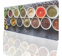 Tapis de Souris Gaming XXL Grand Mousepad 1500x800x3mm, Grand Tapis de Bureau sous Main avec Base Caoutchouc antidérapante pour PC Gamer, Améliore la précision et la Vitesse Nourriture éPices LMDT4848