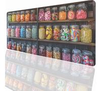 Tapis de Souris Gaming XXL Grand Mousepad 1500x800x3mm, Tapis de Bureau sous Main avec Base Caoutchouc antidérapante pour PC Gamer, Améliore la précision et la Vitesse Nourriture Bonbons LMDT10767