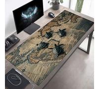 Tapis de Souris Gaming XXL Grand Mousepad 160 x 80cm Grand Tapis de Bureau sous Main avec Base en Caoutchouc antidérapante pour Gamer, Améliore la précision Tortue De Mer Brun PjY8909 Z-6