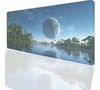 Tapis de Souris Gaming XXL Grand Mousepad 600x300x3mm, Grand Tapis de Bureau sous Main avec Base en Caoutchouc antidérapante pour PC Gamer, Améliore la précision et la Vitesse Ciel éToilé PjY8445 N-U