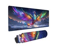 Tapis de Souris Gaming XXL Grand Mousepad 700 x 300 mm Grand Tapis de Bureau sous Main avec Base en Caoutchouc antidérapante pour Gamer, Améliore la précision et la Vitesse (Ciel étoilé Phoenix) o-827