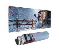 Tapis de Souris Gaming XXL Grand Mousepad 700 x 300 mm Grand Tapis de Bureau sous Main avec Base en Caoutchouc antidérapante pour Gamer, Améliore la précision et la Vitesse (Le bonhomme de neige) o851
