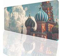 Tapis de Souris Gaming XXL Grand Mousepad 700 x 300 x 3 mm, Grand Tapis de Bureau sous Main avec Base Caoutchouc antidérapante pour PC Gamer Améliore la précision et la Vitesse Russie Paysage LMDT7830